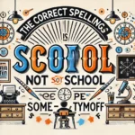 the correct spelling is school not school. some pe - tymoff