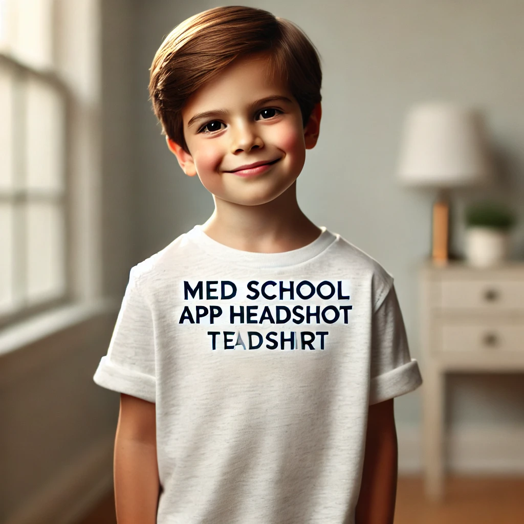 med school app headshot t shirt